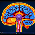 **MRI Scan Visualization:** A detailed, colorful 3D rendering of an MRI scan, highlighting the intricate structures of the human brain. Showcase the advanced medical technology and its ability to diagnose conditions non-invasively. Focus on the high resolution and clarity of the imaging.