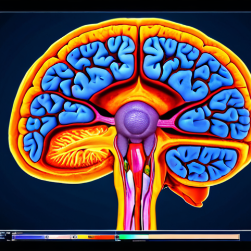 **MRI Scan Visualization:** A detailed, colorful 3D rendering of an MRI scan, highlighting the intricate structures of the human brain. Showcase the advanced medical technology and its ability to diagnose conditions non-invasively. Focus on the high resolution and clarity of the imaging.