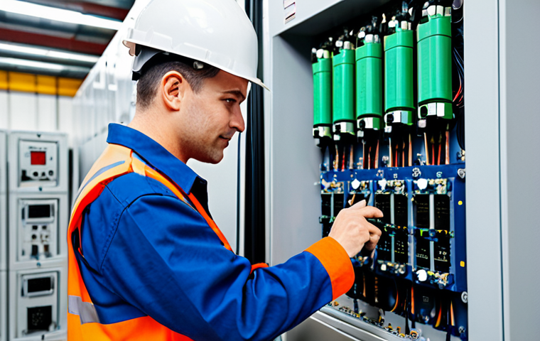 전력망 분석 - Energy Storage Facility**

"Exterior shot of a large-scale battery storage facility connected to win...